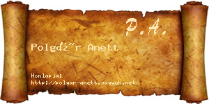 Polgár Anett névjegykártya